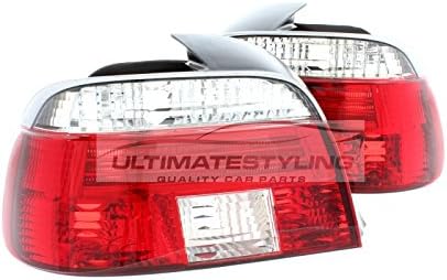 Crystal Clear/Red Rear Tail Lights Pair + Free Ultimate Styling Air Freshener