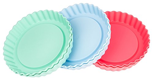 Lurch 83016 Flexi Form Tortelett 6er Set, Silikon, mehrfarbig, 12 x 12 x 2 cm - 3