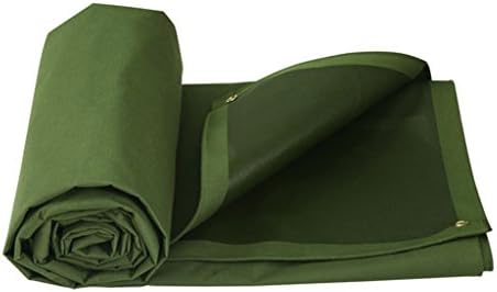 ALUK- Truck Tarpaulin Thicken Outdoor Shade Lengthen Polyester Yarn Base Fabric Thickness 0.8mm Various Sizes (Length+Width) (Color : ArmyGreen, Size : 3M*2M)