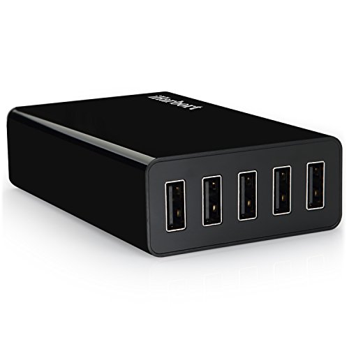 iHarbort® Desktop 5-Port-USB-Ladegerät Lade Hub Multi-Port-USB-Ladegerät (40 Watt) mit EU-Stecker für iPhone 6 S / 6 Plus, Samsung Galaxy S6 EDGE Plus und mehr,Schwarz - 3
