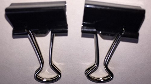 32mm Foldback Metal Black Fold Back Bulldog letter Clips Same Day Dispatch