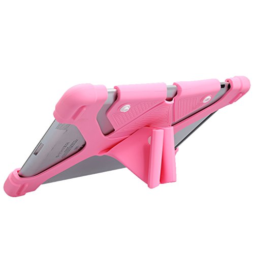 NEWSTYLE 8,9-10,5 Zoll Universal Tablet Ständer Halterung Hülle Ultra Slim Flexible Silikon Schutzhülle – Pink - 4