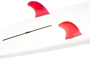DORSAL Surfboard Fins Longboard Side 2 or Quad Rear Set FCS Compatible GL Style Red