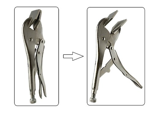 Breitmaul-Gripzange Stahl vernickelt 250 mm - 2