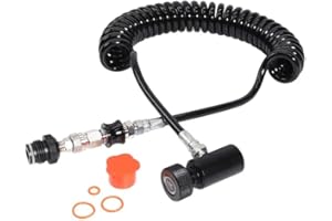 A.C.I.L. Paintball Quick Disconnect Adapter Remote Coil Hose w Slide Check Replacement HPA CO2