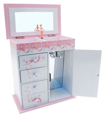 Schmuckschrank Bethany mit Spieluhr für Kinder Schmuckkästchen - 2