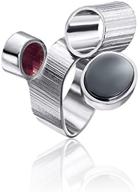 Daniel Vior Tubs Silver Handmade Magnetite Ring (O)