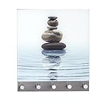 Memoboard inkl. 2 Magnete Wenko 50400100 Hakenleiste Meditation - 5 Haken, magnetisch, Gehärtetes Glas, 34 x 30 cm, mehrfarbig