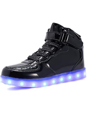 Maniamixx Kinder LED Leuchten Blinkende Schuhe für Mädchen und Jungen High-top Wiederaufladbare Turnschuhe mit...