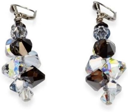 Coeur De Lion Oxidised Steel &amp; Ruthenium Brass Swarovski Earrings