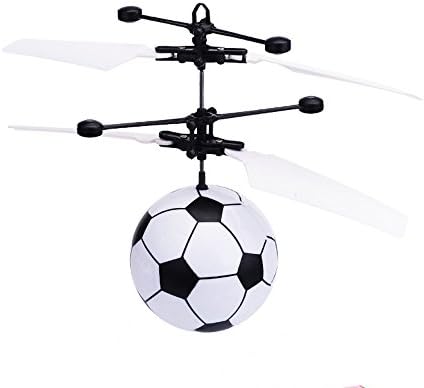 RC Flying Ball, Hebey Colorful Flying RC Kids Toys RC Flying Ball with Remote Control Helicopter Toy Crystal Flashing LED Light Flying ball Mini Drone Magic RC Flying Toys with Shinning LED Lights Fun Gadgets for Boys Girls Kids Teenagers Adults (Football)