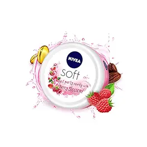 NIVEA Soft Berry Blossom, Light Moisturizer for Face, Hand & Body, Non-Sticky Cream with Vitamin E & Jojoba Oil, 200 ml
