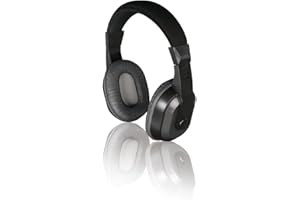 THOMSON Hama słuchawki nauszne przewodowe (mini jack 3,5mm, jack 6,35mm, kabel 8m, na uszy) czarne