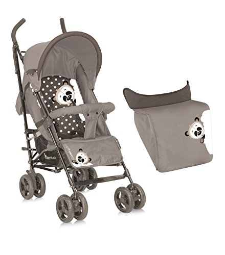 LORELLI BABY STROLLER FIESTA+FOOTCOVER BEIGE PANDA buggy pushchair toddler pram