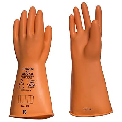 EiS - Gants en latex diélectriques pour travaux sous tension Classe 0 - 1000 Volts - Beige, 10