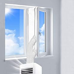 REDTRON 400CM Joint de Fenêtre pour La Climatisation Mobile, Fonctionne avec Toutes Les Unités De Climatisation Mobiles et Sèche-Linge, Arrêt d'air Chaud, Installation Facile