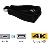 Adwits Smallest 4K Mini DisplayPort MDP (Thunderbolt 2 Compatible) Male to HDMI Female Adapter Connector, Black