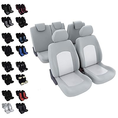 DBS 1013043 Housses Voiture/Auto-5 sièges-Gris-Universelles-Anti-dérapant-Lavable