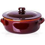 Benegiamo arte e terracotta srl Familia Casseruola con Coperchio, Terracotta, Marrone, Ø 28 cm / 2.5 L