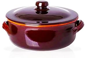 Benegiamo arte e terracotta srl Familia Casseruola con Coperchio, Terracotta, Marrone, Ø 28 cm / 2.5 L