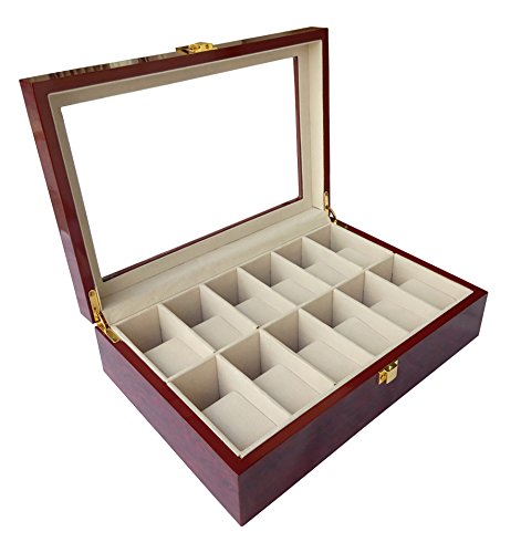 Feibrand Wooden Watch Box for 12 Watches
