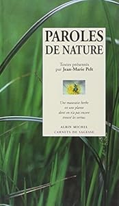 Couverture de Paroles de nature