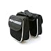 Produktbild System-S Fahrrad Tasche Werkzeugtasche 2 Kammern (je ca. 14.5 x 11.5 x 4.5 cm) für Fahrradrahmen Stange mit Netztaschen Smartphonetasche (ca. 3 x 4 x 9,5 cm)