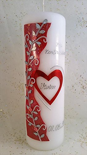 Taufkerze T-150 mit Name & Datum in verschiedenen Farben - 3