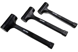 US PRO 3pc Rubberised Dead Blow Hammer Mallet Set 1lb 2lb 3lb Shot filled reduce bounce B1664