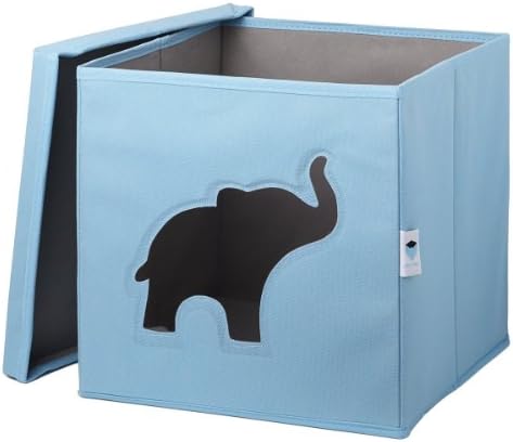 STORE.IT 750 046 Toy Box with Elephant Shaped Window 30 x 30 x 30 cm Blue