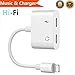 Price comparison product image Headphone Adapter for iPhone Adapter Audio Jack Adapter&Charger for iPhone 7/7Plus/8/8Plus/X/XR/XSmax 2 in 1 Earphone Audio Connector Support Audio+Charge+Volume Control+Call Support All iOS Systems