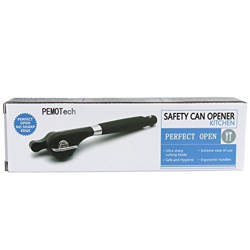 Dosenöffner, PEMOTech® Professionelle Ergonomische Gerundete Ecke (Manuelle Seitengeschnittene Dosenöffner), Sharp-Easy-Turn Design mit Weichem Griff, Hochwertiger Küchendose und Deckelheber, Welches das Essen Nicht Berührt - 8
