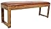Produktbild Gusti Sitzhocker Sitzbank Echtleder Holz Leder Studio 'Cal' Vintage Look Braun