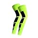 Produktbild LIKERAINY Compression Leg Sleeves Lange Knieschoner Knieschützer Elastische Kompression Wade Wickeln Waden Kompressionsstrumpf Auflage Beinschutz Beinlinge Kompression Calf Kompressionsunterstützung Beinschutz für Radfahren Basketball Fußball Golf und andere Sportaktivitäten Unisex Leuchtendes Grün L (2 Stücke)