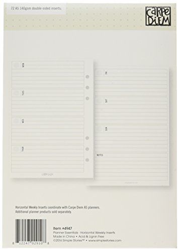 Carpe Diem Querformat Weekly fügt, weiß - 2