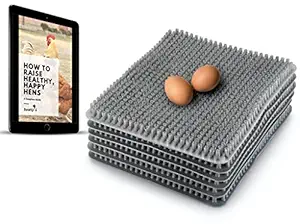 Roosty's? Chicken Nesting Pads Gray x6 | Washable Plastic Nesting Box Liners | Chicken Bedding For Coop, Nesting Box Pads, Chicken Laying Boxes, Nesting Pads For Chicken Coop, Chicken Nesting Box Pads