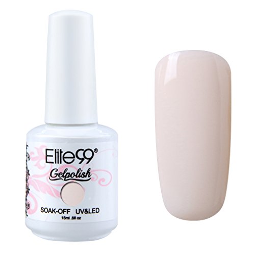 Elite99 Gelpolish Soak Off UV LED Gel Nail Polish Lacquer 15ml Clear White (1357)