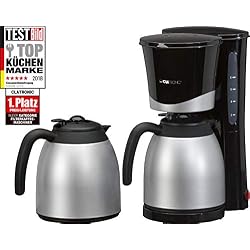 Clatronic KA 3328 Cafetière avec Pichet isotherme + 1 Pichet IsothermeGratuit 8-10 Tasses