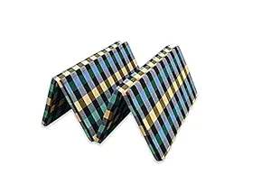 ATOOTFUSION Pure EPE Foam 2 inch Single Bed 4 Fold Mattress for Travel, Picnic (72x35x2)