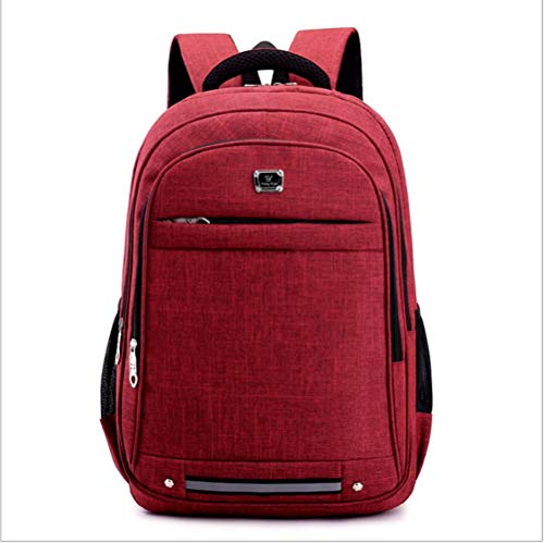 Preisvergleich Produktbild WJH Business-Rucksack, Computer-Umhängetasche mit großem Fassungsvermögen, wasserdichter Outdoor-Reiserucksack für Freizeit, multifunktionale Schultertasche für Männer und Frauen,Red