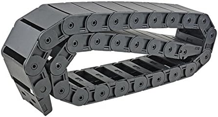 Plastic Semi Closed Cable Drag Chain Wire Carrier for 3D Printer CNC Router Machine Tool 18 x 50mm R38 Length 1m