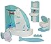 Produktbild Komplettset -  Badezimmer mit Badewanne und Toilette  - aus Holz - z.B. für Biegepuppen Schrank Möbel - Puppenstubenmöbel für Puppenstube / Puppenhaus - Pup..