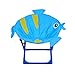 Produktbild JYSPT Kinder Klappstuhl Baby Stuhl Campingstuhl Schlafzimmer Stuhl für Home Outdoor Strand Camping Stuhl (Blue Tropical Fish)