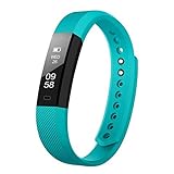 Letscom Fitness-Tracker-Armbanduhr mit Slim-Touch-Bildschirm und Armbändern, tragbarer Activity-Tracker, Schrittzähler, Schlaf, Monitor für Android und IOS, grün