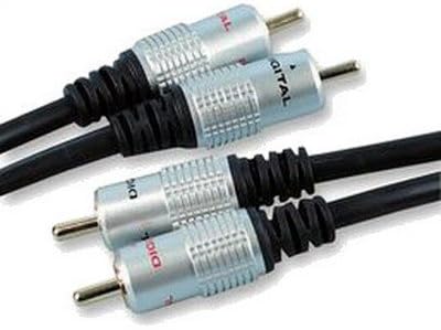 Xxion Premium 1 metre Twin RCA Phono Plugs - Twin RCA Phono Plugs Hi-fi Stereo Audio Lead / Cable. Metal Plug Shells, Gold Plated Contacts, Twin Fully Shielded High Definition Pure Crystal Oxygen Free Copper Cable.