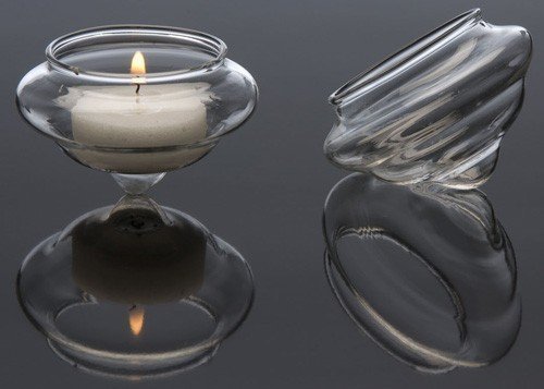 Teelichthalter SWIM Teelichtglas Glas Kerzenglas Ø 7cm