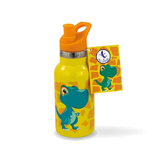 Blue Bananas 350 ml Acero Inoxidable Botella para Niños - Botella Acero Inoxidable al vacío - con diseño de Dinosaurio