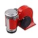 Produktbild Altsommer Auto Air Horn, 150DB Dual Trompete Laut Lkw Zug Lkw Boot Motorrad Auto 12V 180 Watt Super Laute Schnecke Elektrische Pumpe Sirene mit Integrierter Kompressor