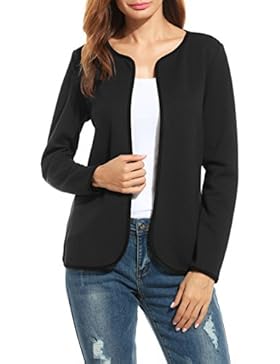 Zeagoo Damen Herbst Strickjacke Cardigan Blazer Jacke Mantel Pullover Tops