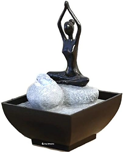 Indoor Water Feature Fountain Feng Shui Yoga Lotus with color changing LED 19 cm